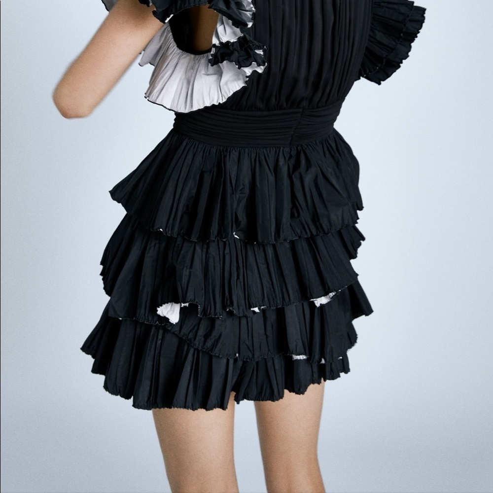 ZARA Ruffled Mini Skirt - Picture 3 of 8